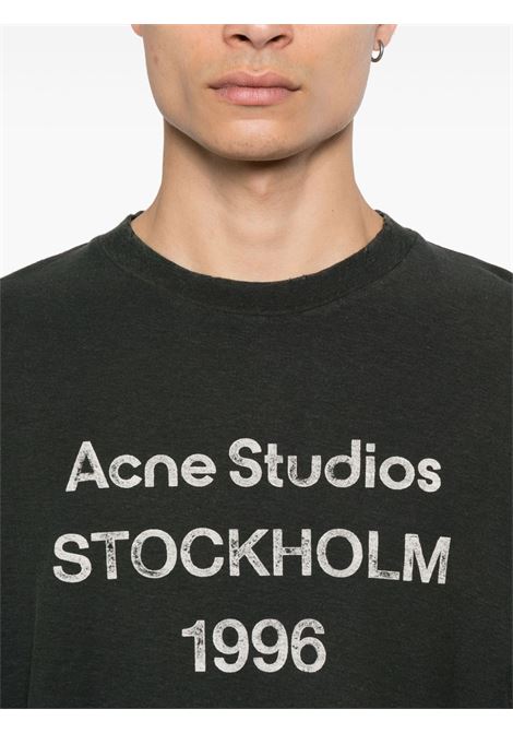 t-shirt logo relaxed fit unisex nera ACNE STUDIOS | CL0197BM0